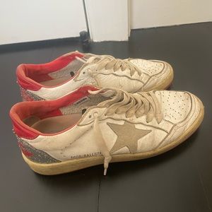Golden Goose Red Glitter Ballstar